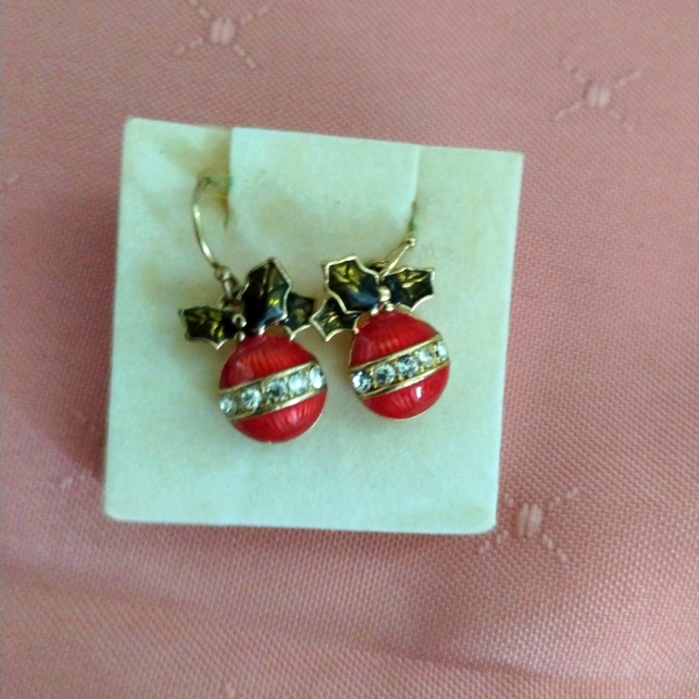 Avon Christmas ornaments earrings